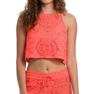 NWT Sunshine 79 Chillin Crochet Swim Coverup in Watermelon
